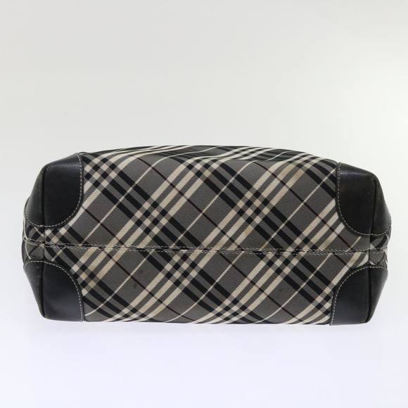 BURBERRY Nova Check Blue Label Tote Bag Nylon Black Auth ep1077 - Picture 6 of 16